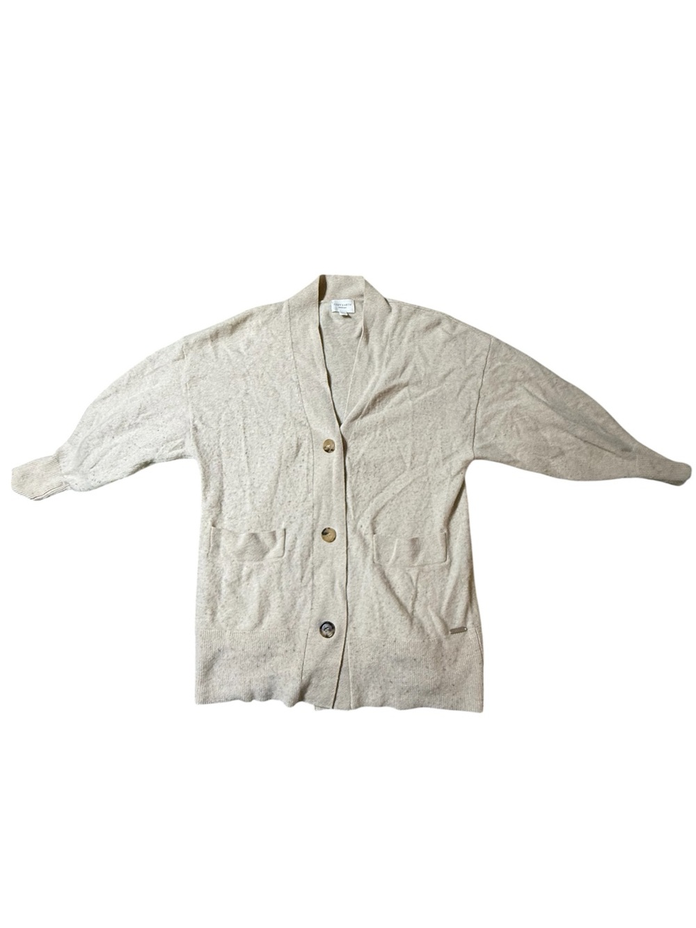 Cozy Earth Small 100% Cashmere Sunday Oversized Cardigan Quiet Luxury Minimalist